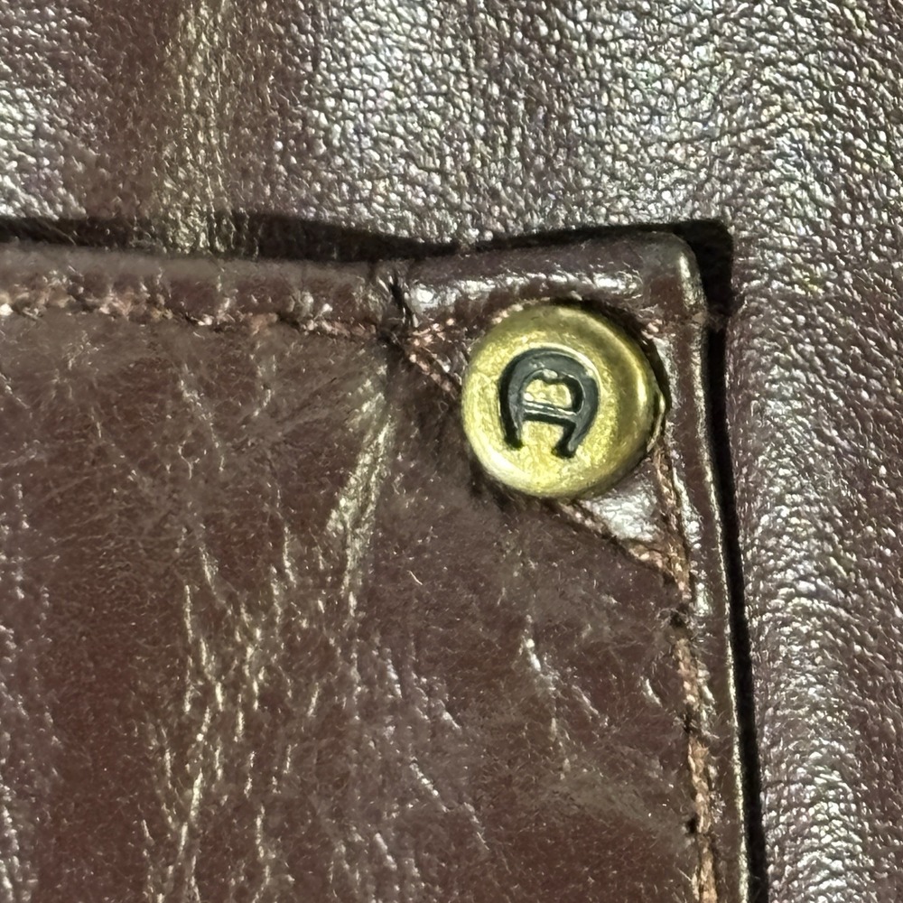 etienne aigner Vintage Leather Jacket Blazer Sz 12  Pics For Measurements EUC - Picture 15 of 15